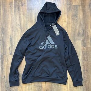 Adidas Black Pullover Hoodie with Logo